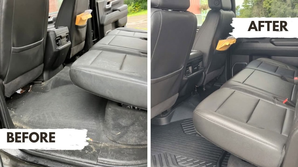 Zack's Auto Detailing - Truck Rear Cabin & Floorboards Transformation